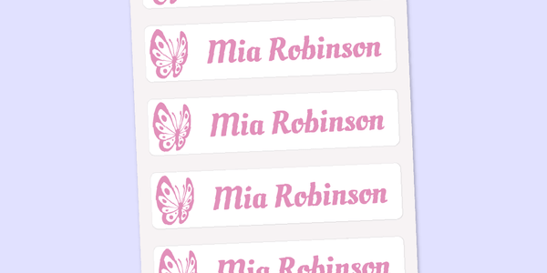 Iron on clothing Labels - Baby Pink