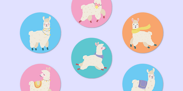 Llamas Mini Dot Stickers