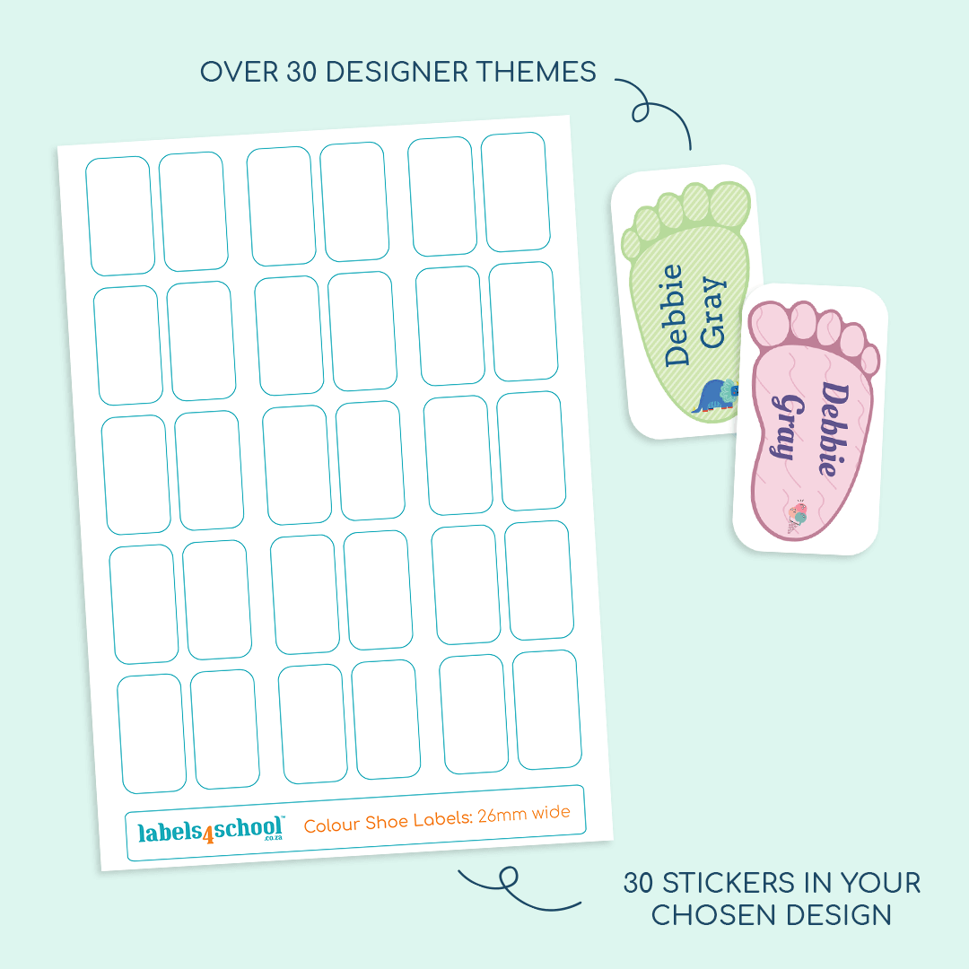 Shoe Name Labels Durable, Waterproof Labels4school UK