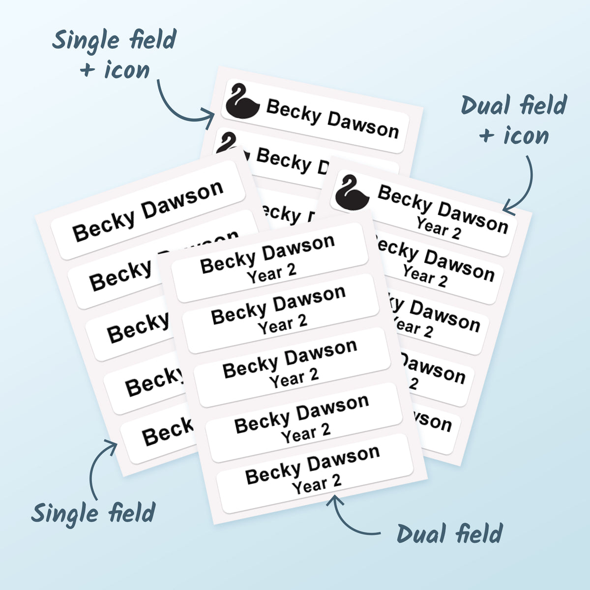 Multi Purpose Name Labels Waterproof, Fridge, Heat Resistant