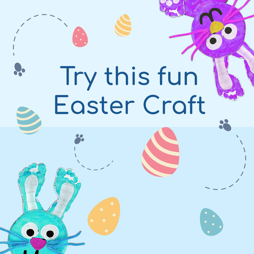 Fun Easter Activity | Foot print bunnies!