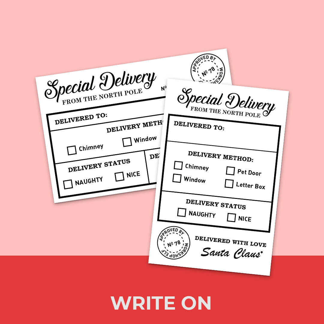 North Pole Delivery Labels