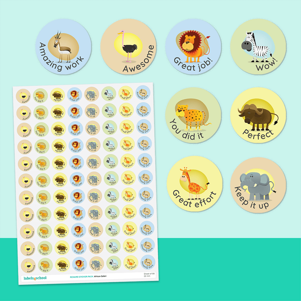 African Safari Merit Stickers