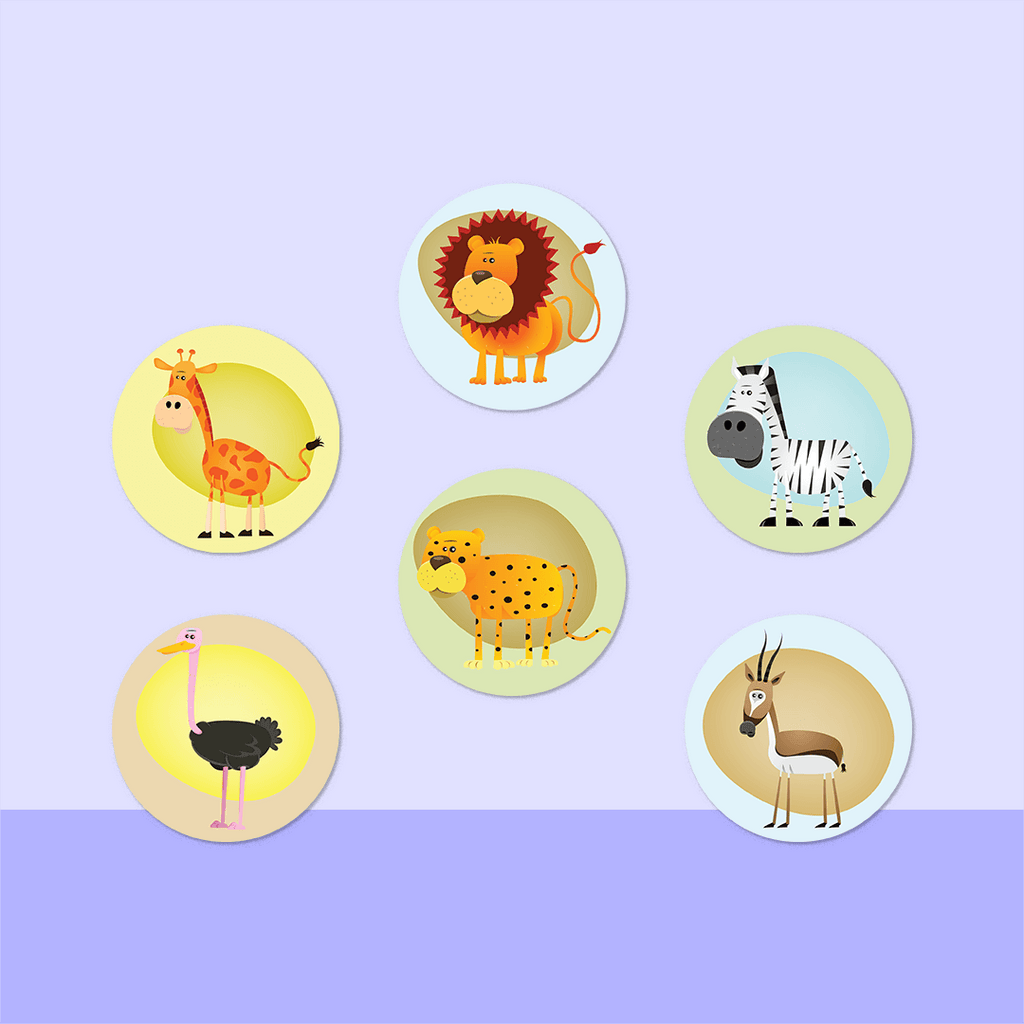 African Safari Mini Dot Stickers