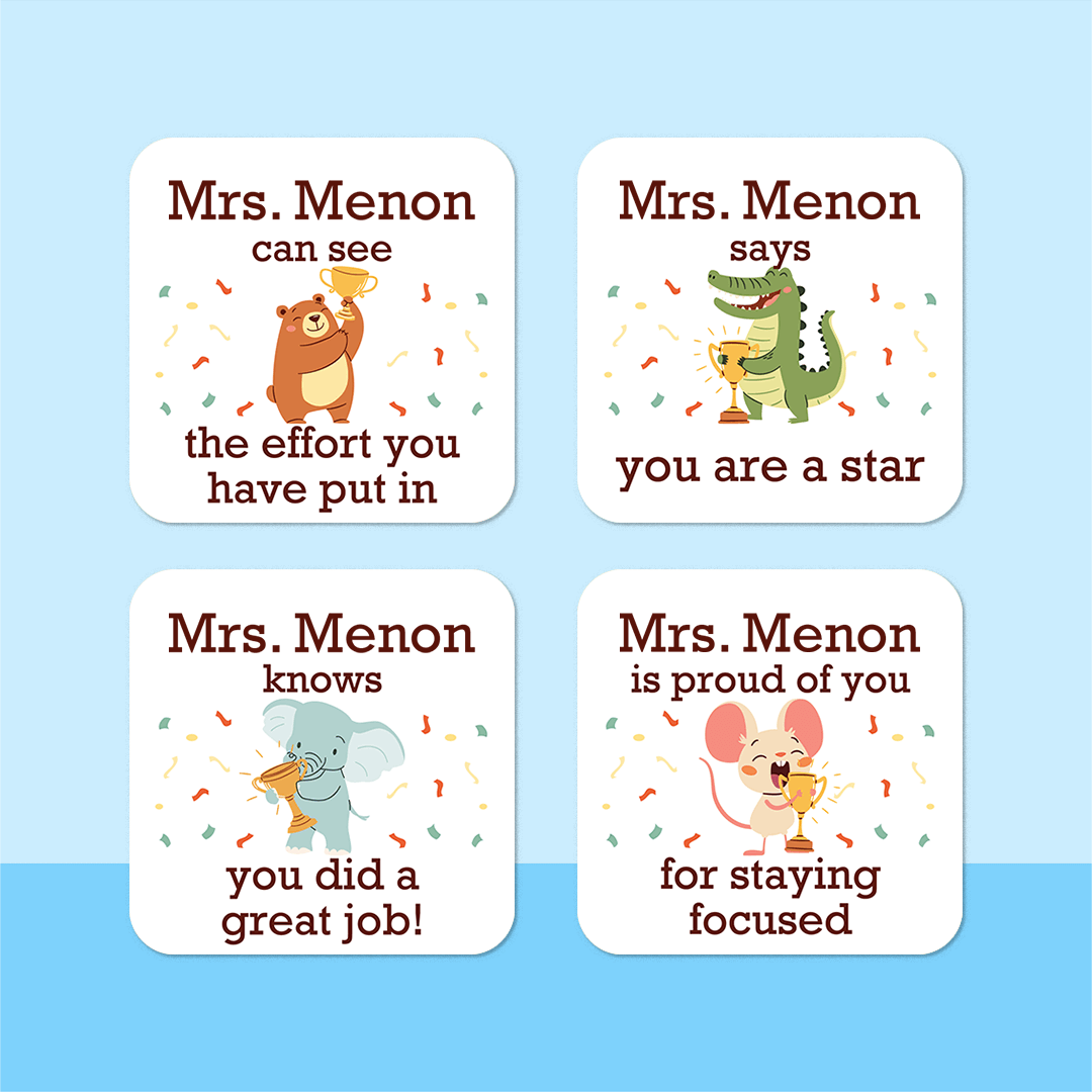 Personalised Animal Awards Merit Stickers