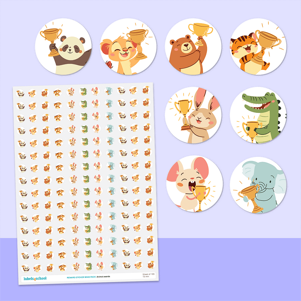 Animal Awards Mini Dot Stickers
