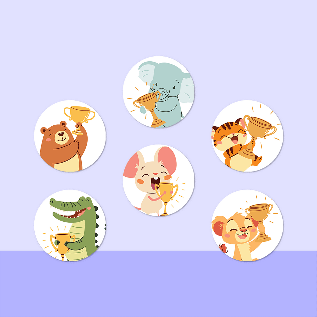 Animal Awards Mini Dot Stickers