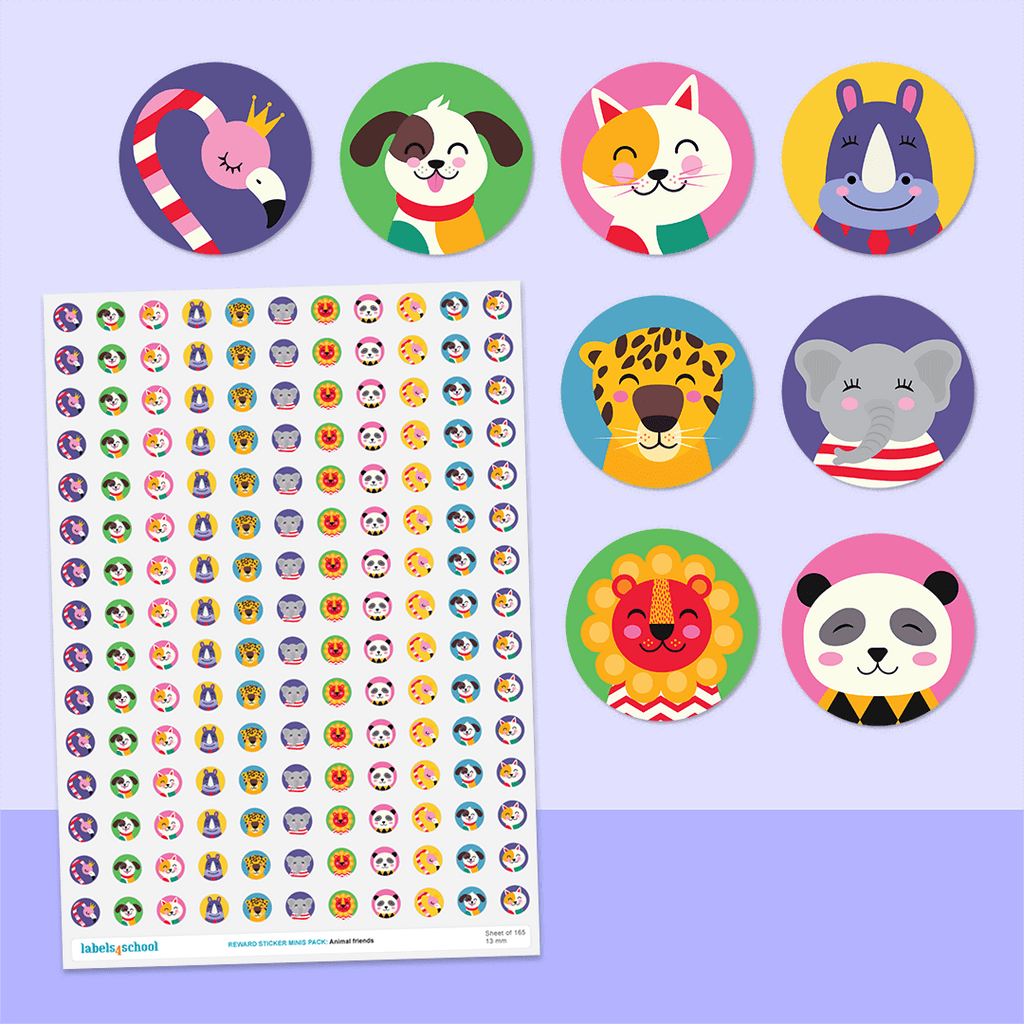 Animal Friends Mini Dot Stickers