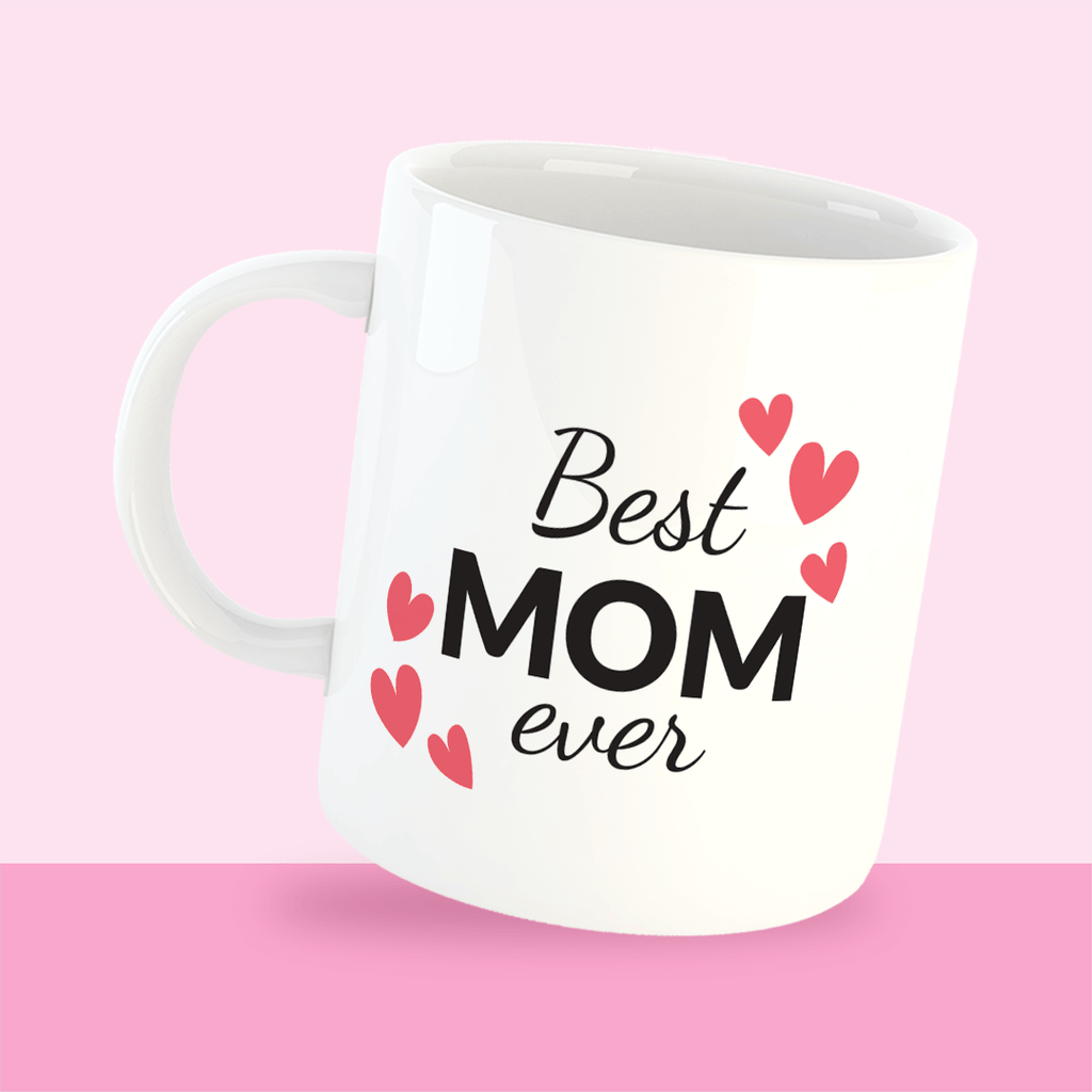 Best Mom Ever Hearts Mug