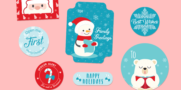 Decorative Christmas Labels
