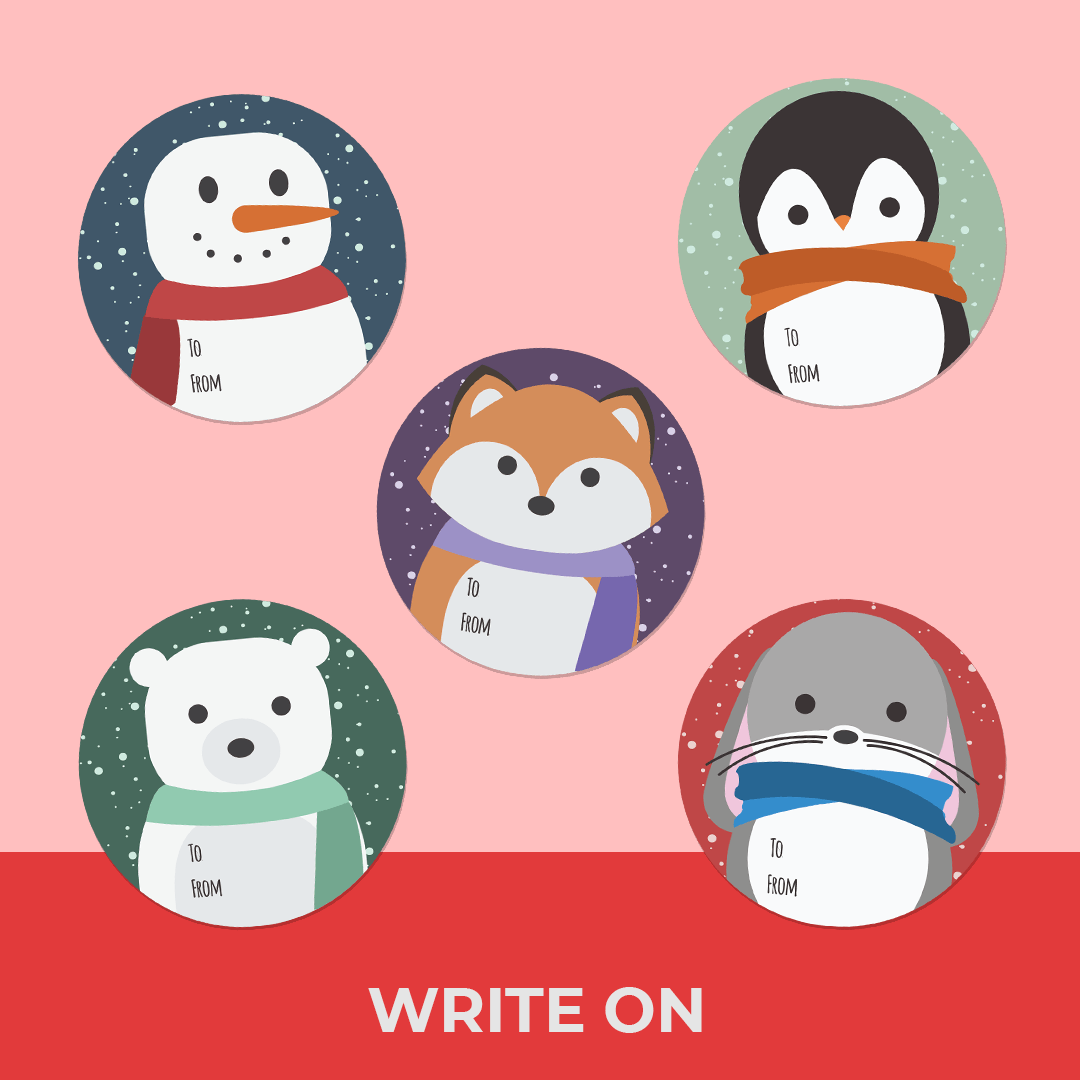Let it snow character Name Tags
