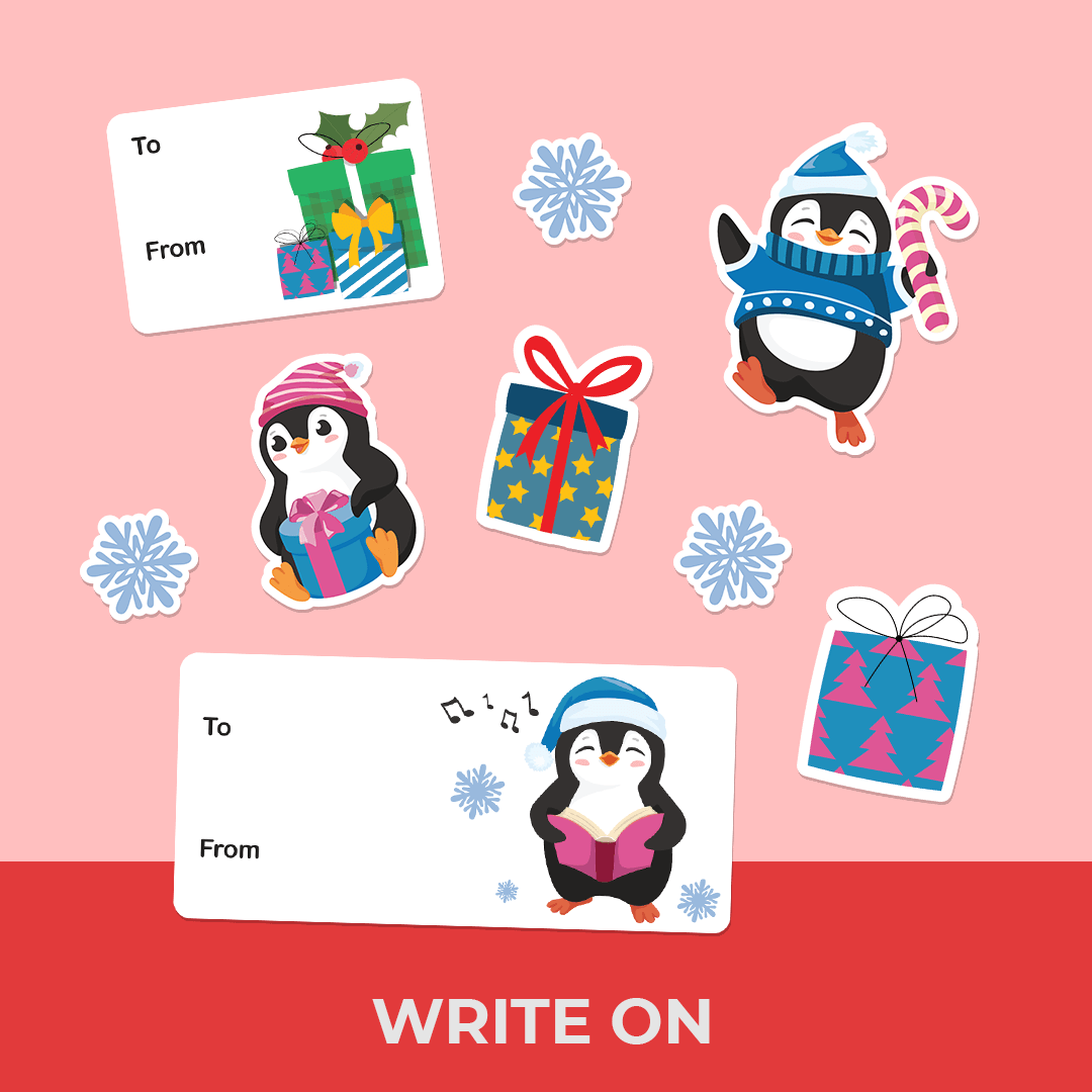 Snowy Christmas Name Tags