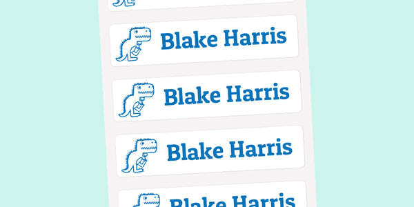 Iron on clothing Labels - Royal Blue