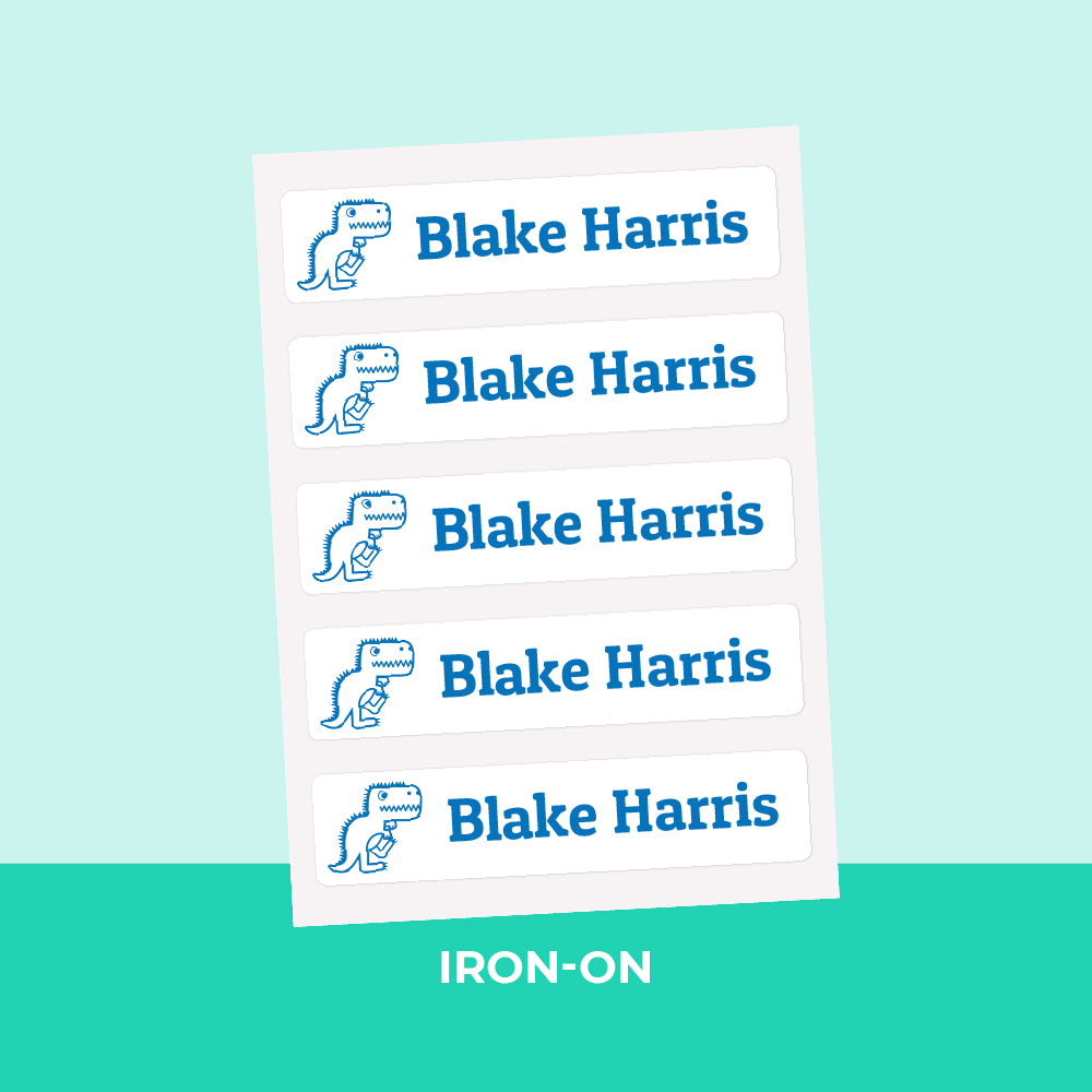 Iron on clothing Labels Royal Blue