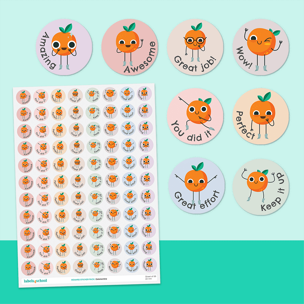 Clementine Merit Stickers