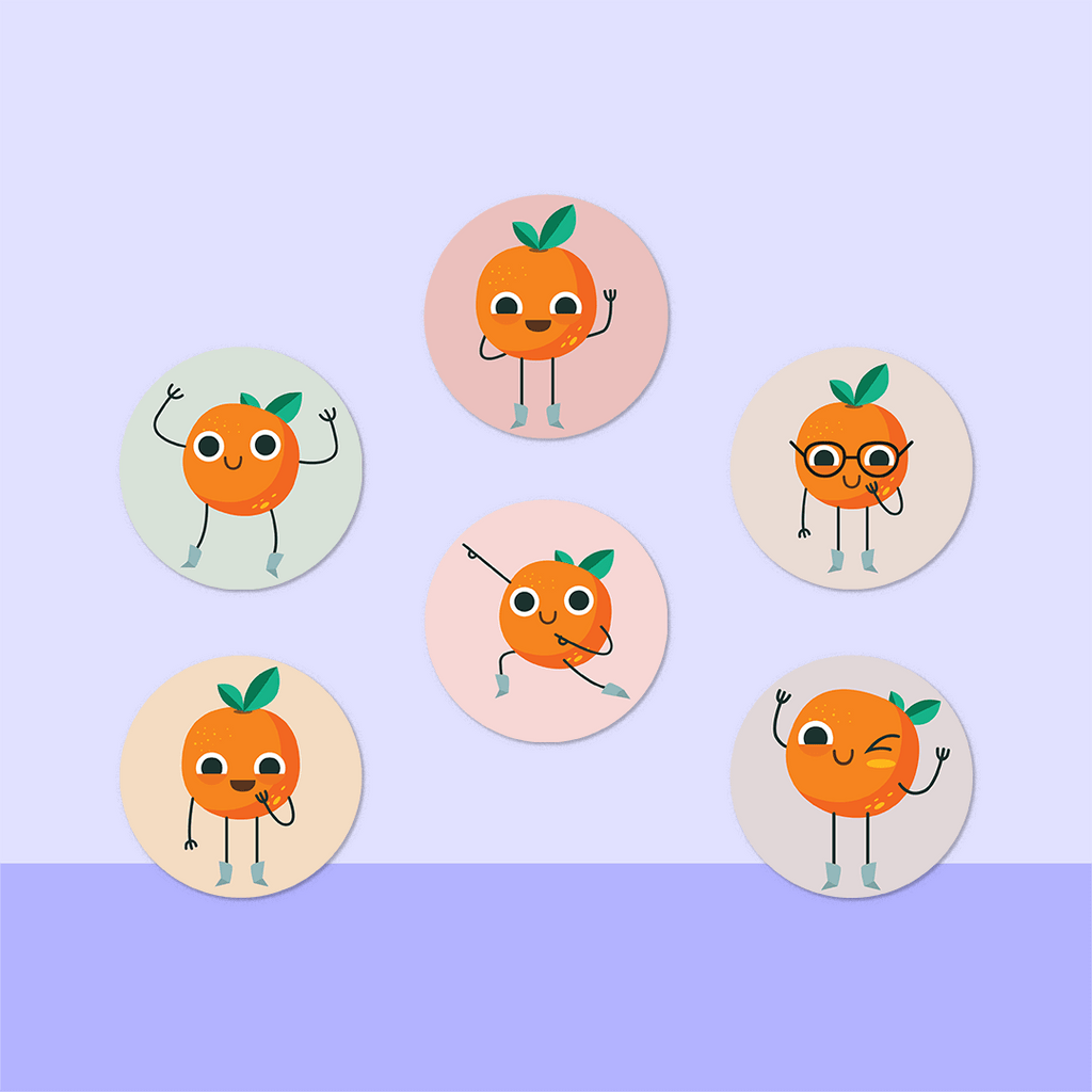 Clementine Mini Dot Stickers