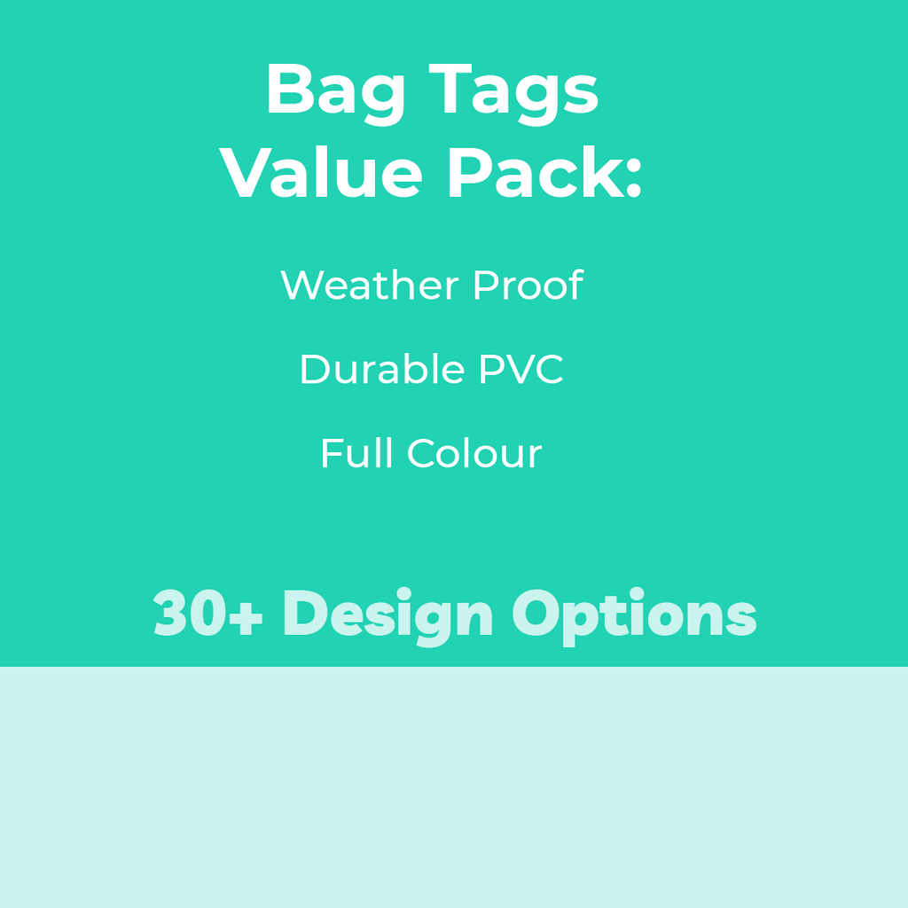 Colour Themed Bag Tags - Designer themes