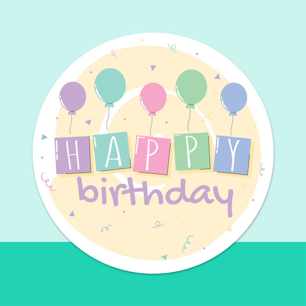 Party Decor Sheet - 50 Birthday Blue Stickers | Labels4school UK ...