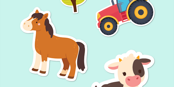 Gift Easy Party Decor Sheet - Farm Animals