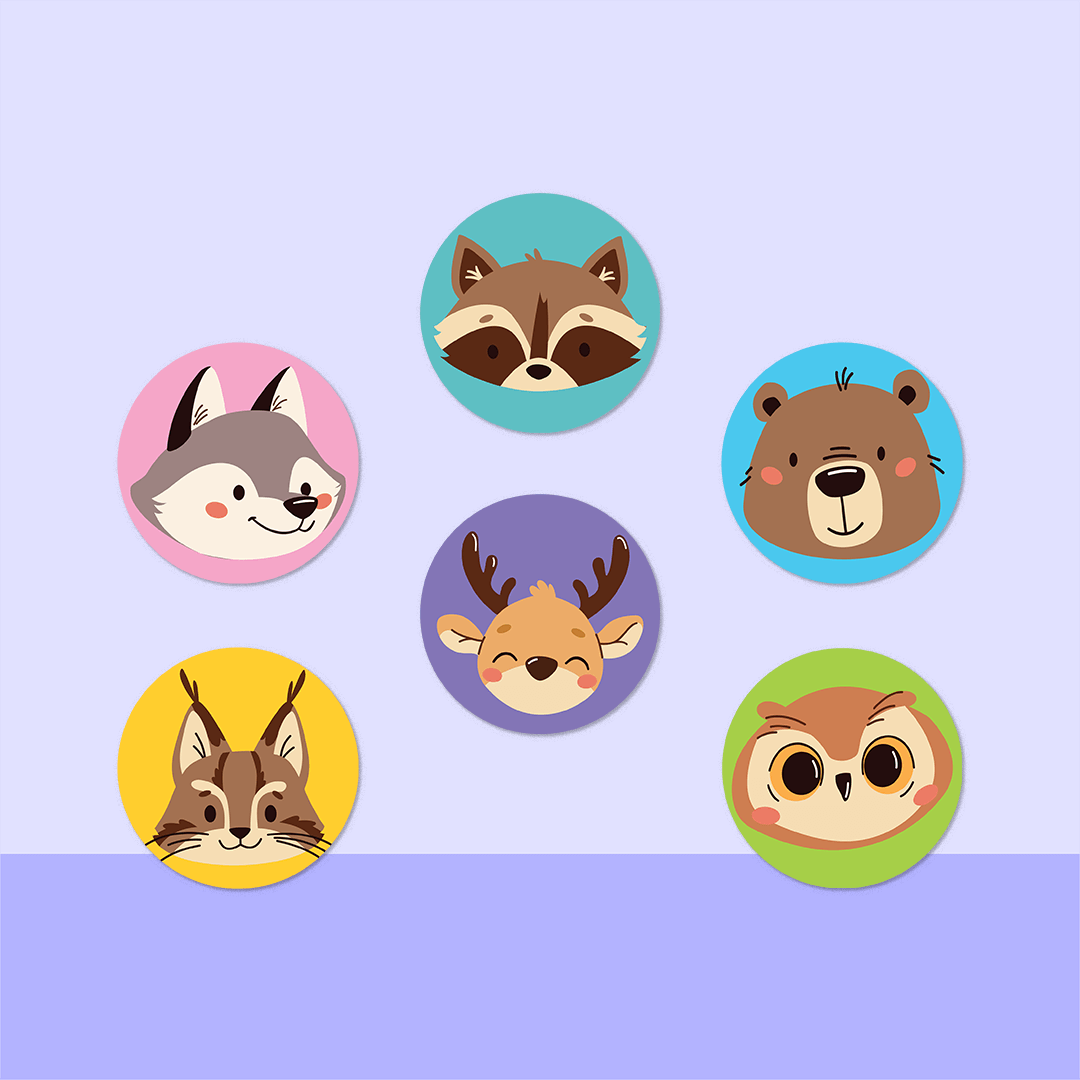 Forest Friends Mini Dot Stickers