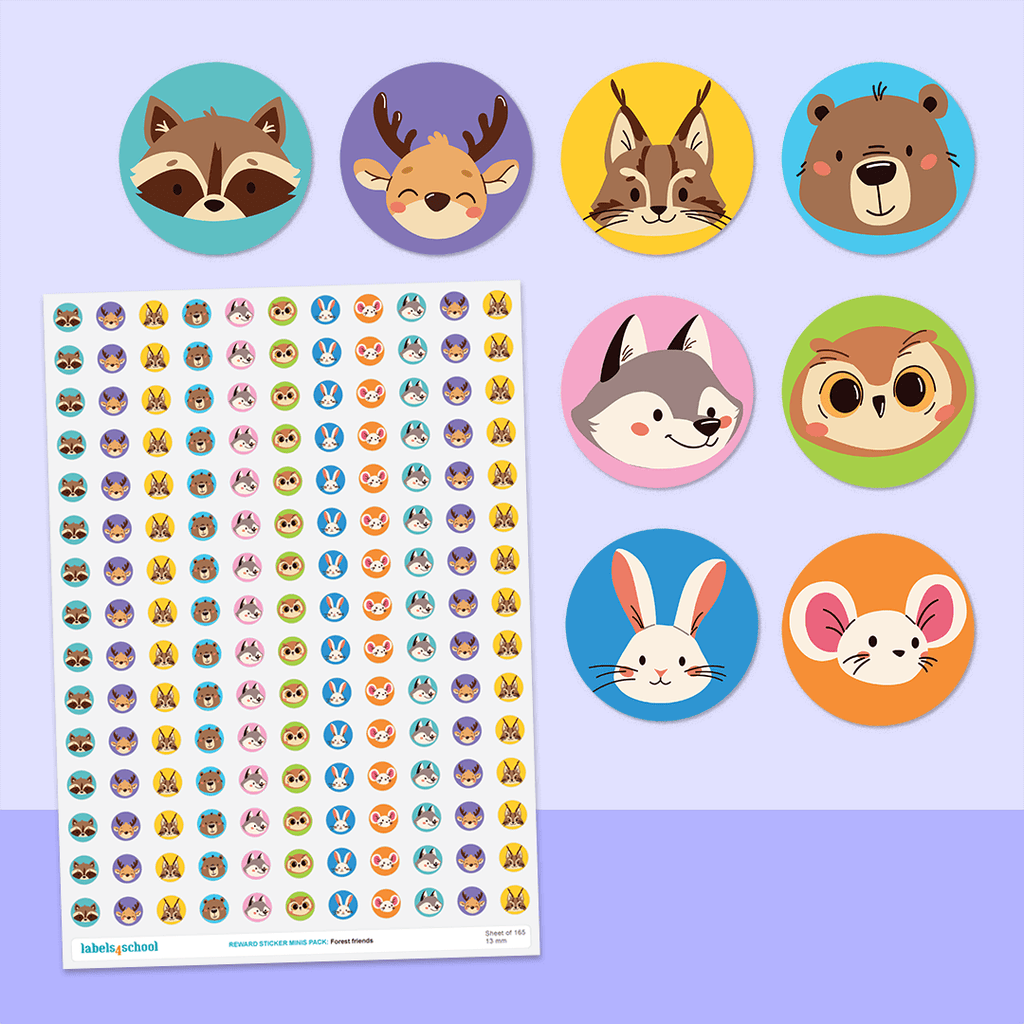 Forest Friends Mini Dot Stickers