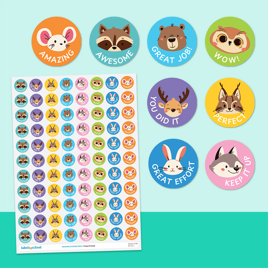 Forest Friends Merit Stickers