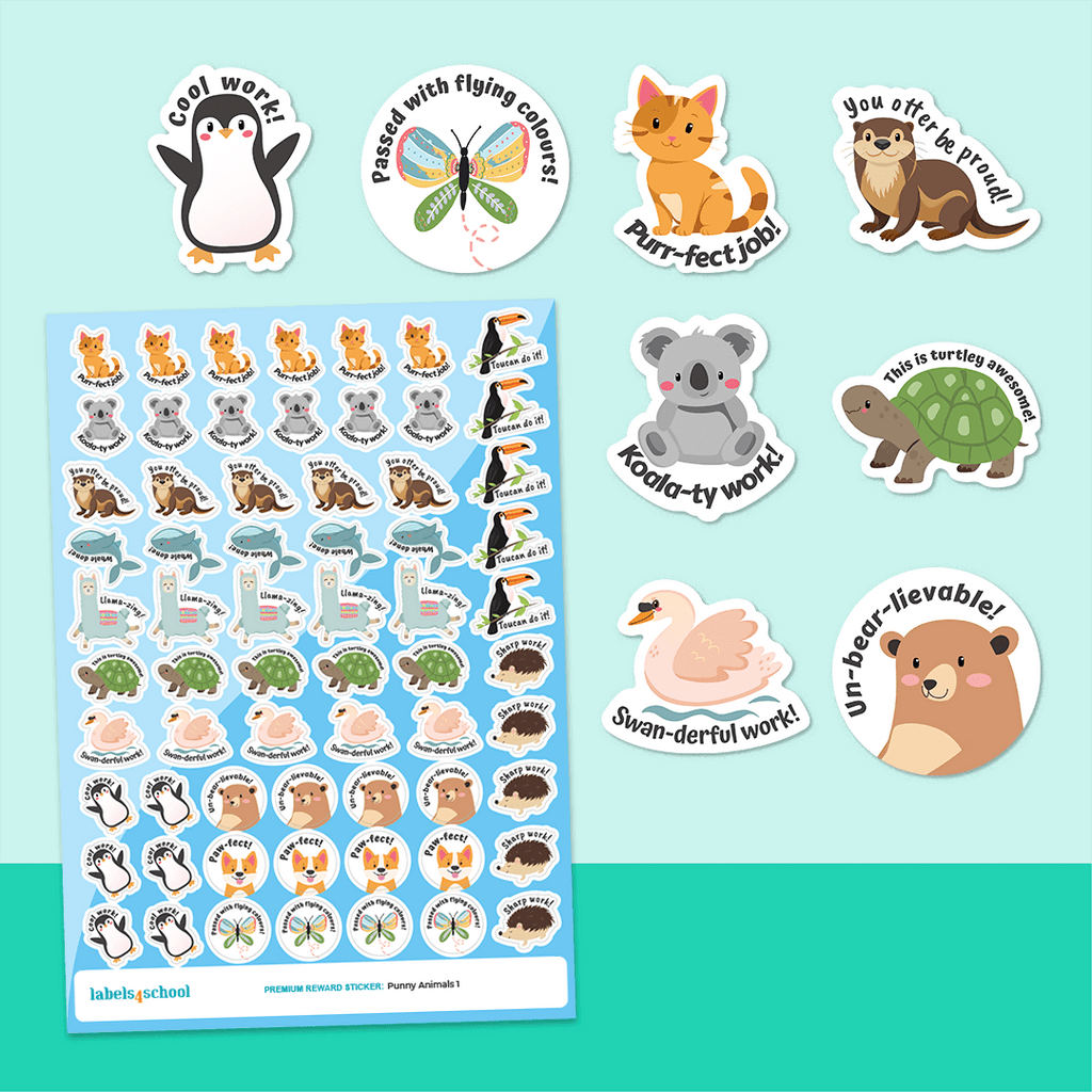 Punny Animals Merit Labels 1