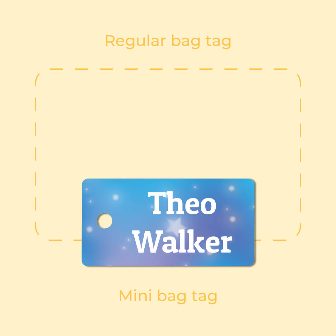 Colour Mini Bag Tags - Customise your own – Labels4School UK