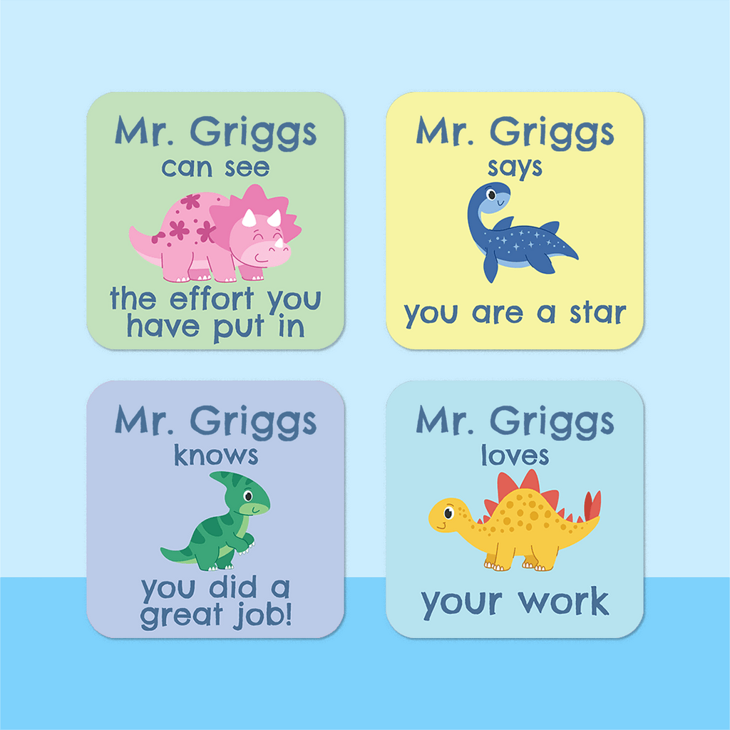 Personalised Little Dinos Merit Stickers