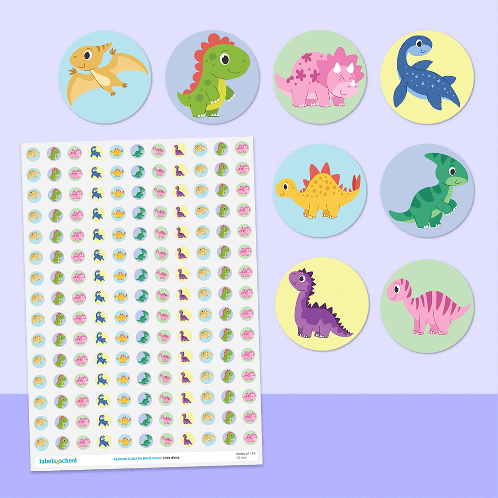 Little Dinos Mini Dot Stickers