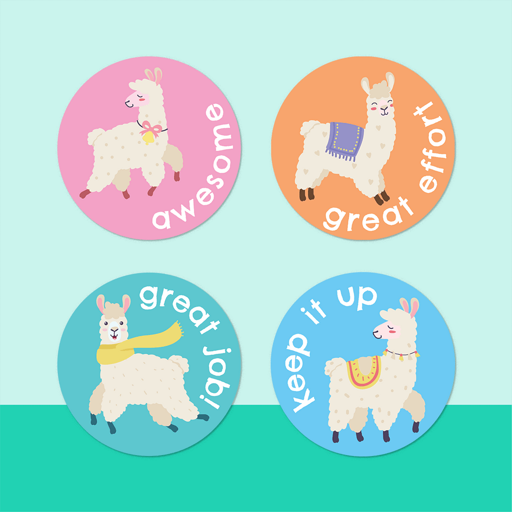 Llamas Merit Stickers
