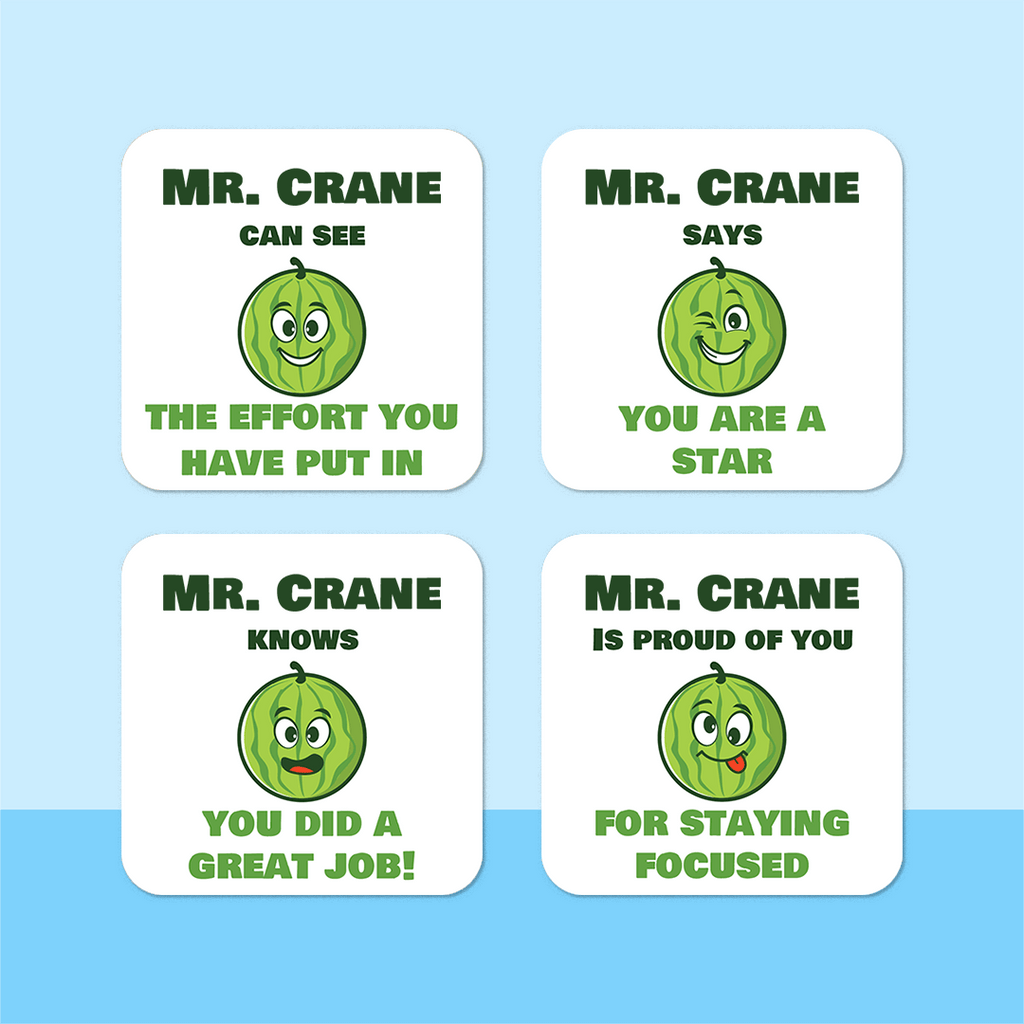 Personalised Melons Merit Stickers