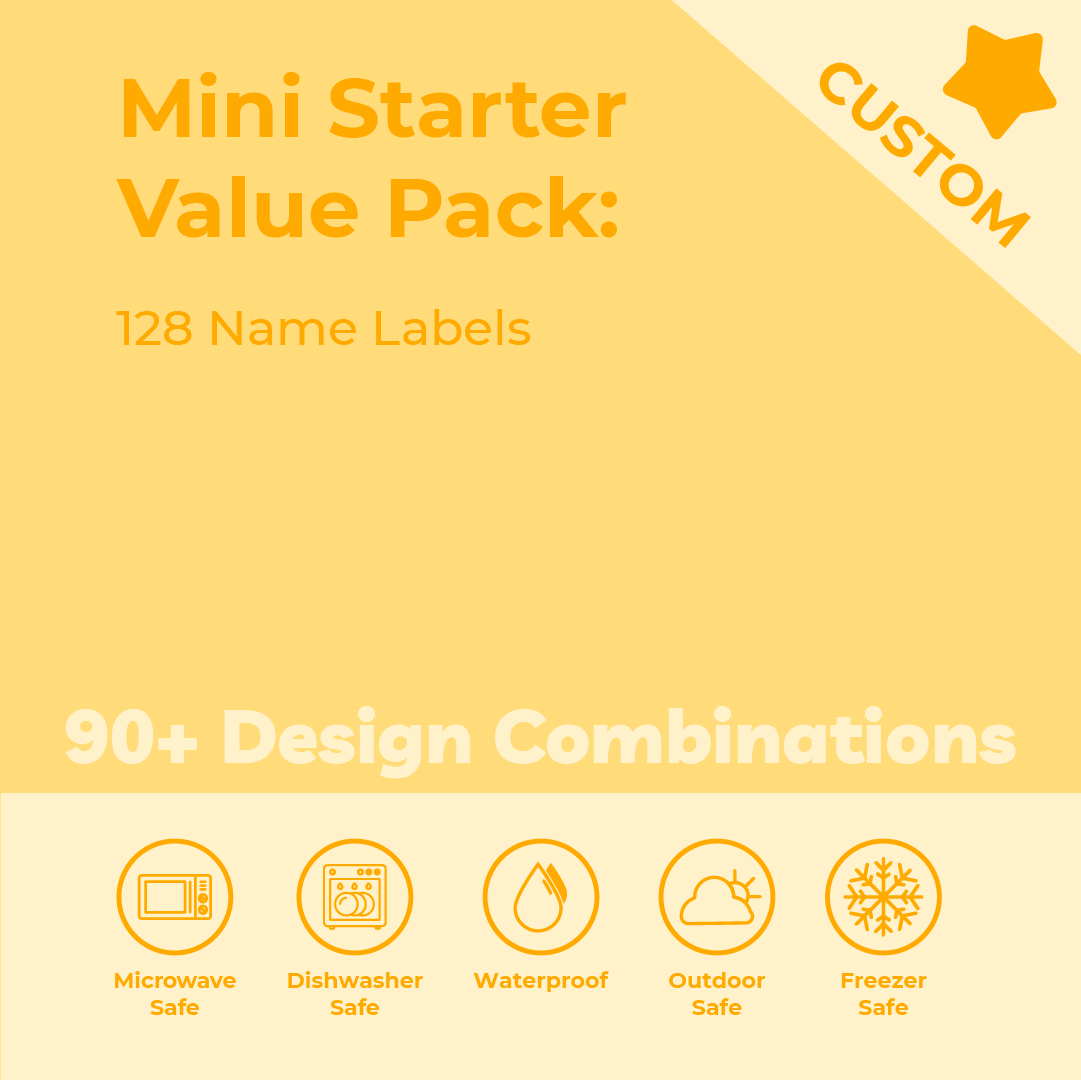Starter Labels Colour Mini Starter Pack | Personalised Labels UK – Labels4School UK
