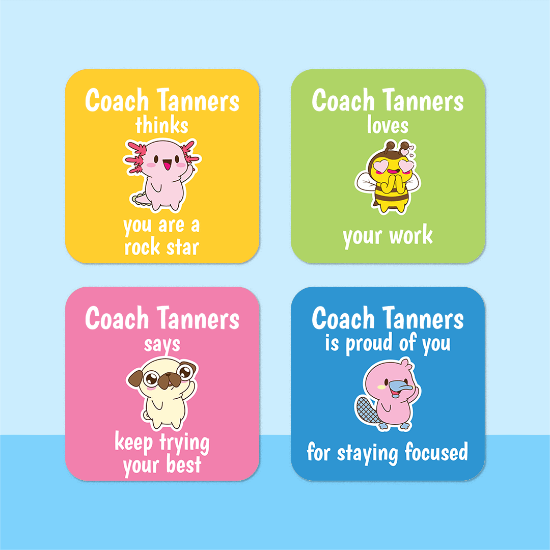Personalised Animal Mix 1 Merit Stickers