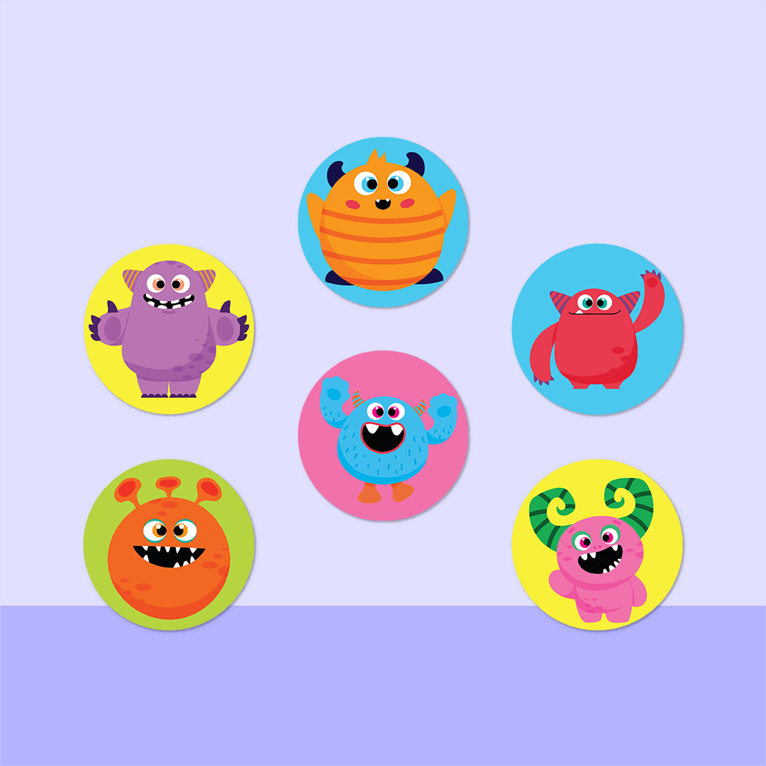 Monsters Mini Dot Stickers