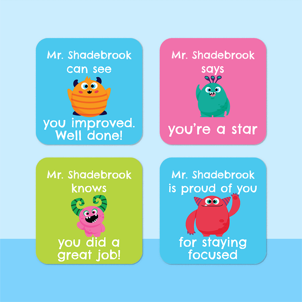 Personalised Monsters Merit Stickers