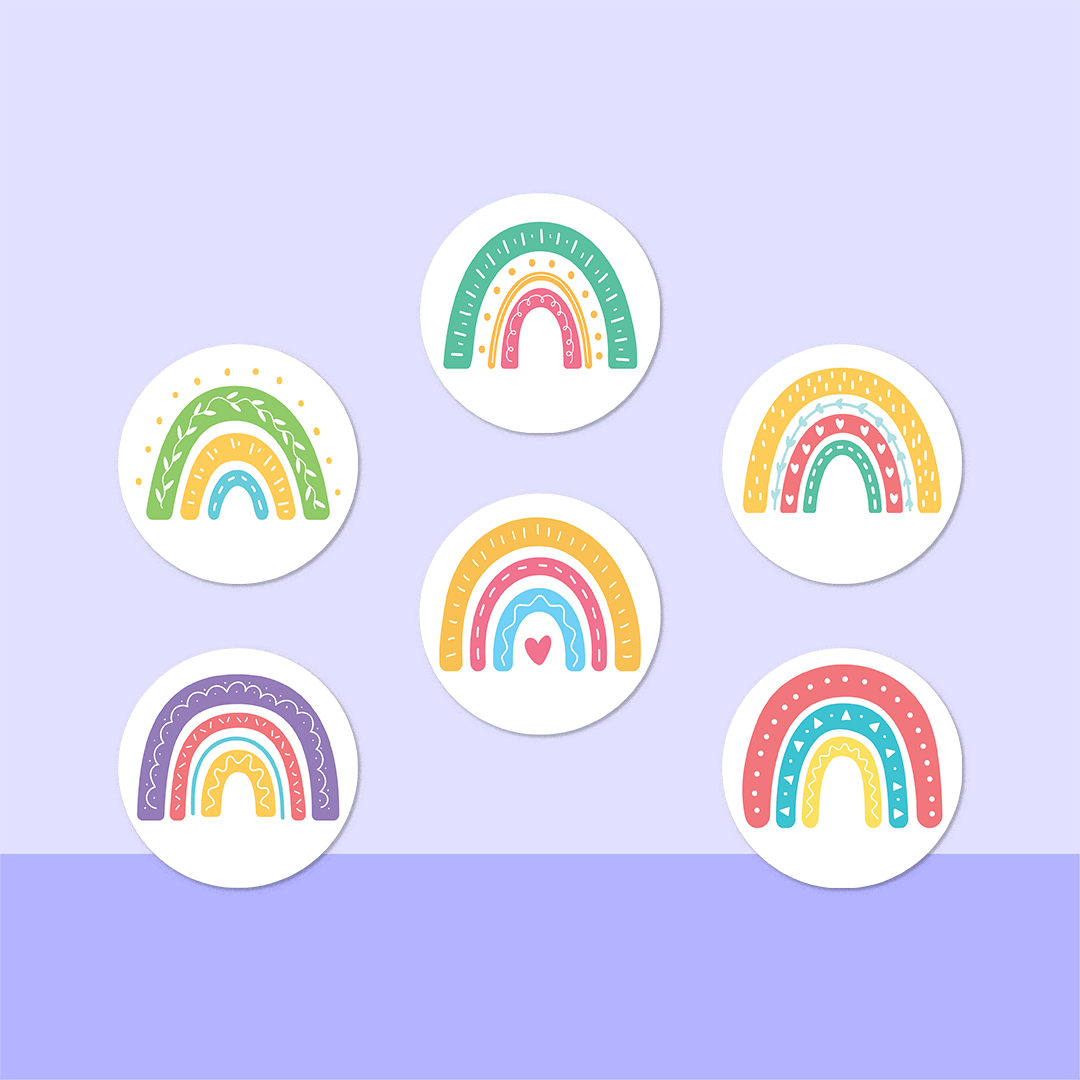 Rainbows Mini Dot Stickers