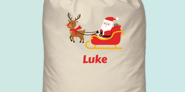 Personalised Santa Sack - Santas Sleigh