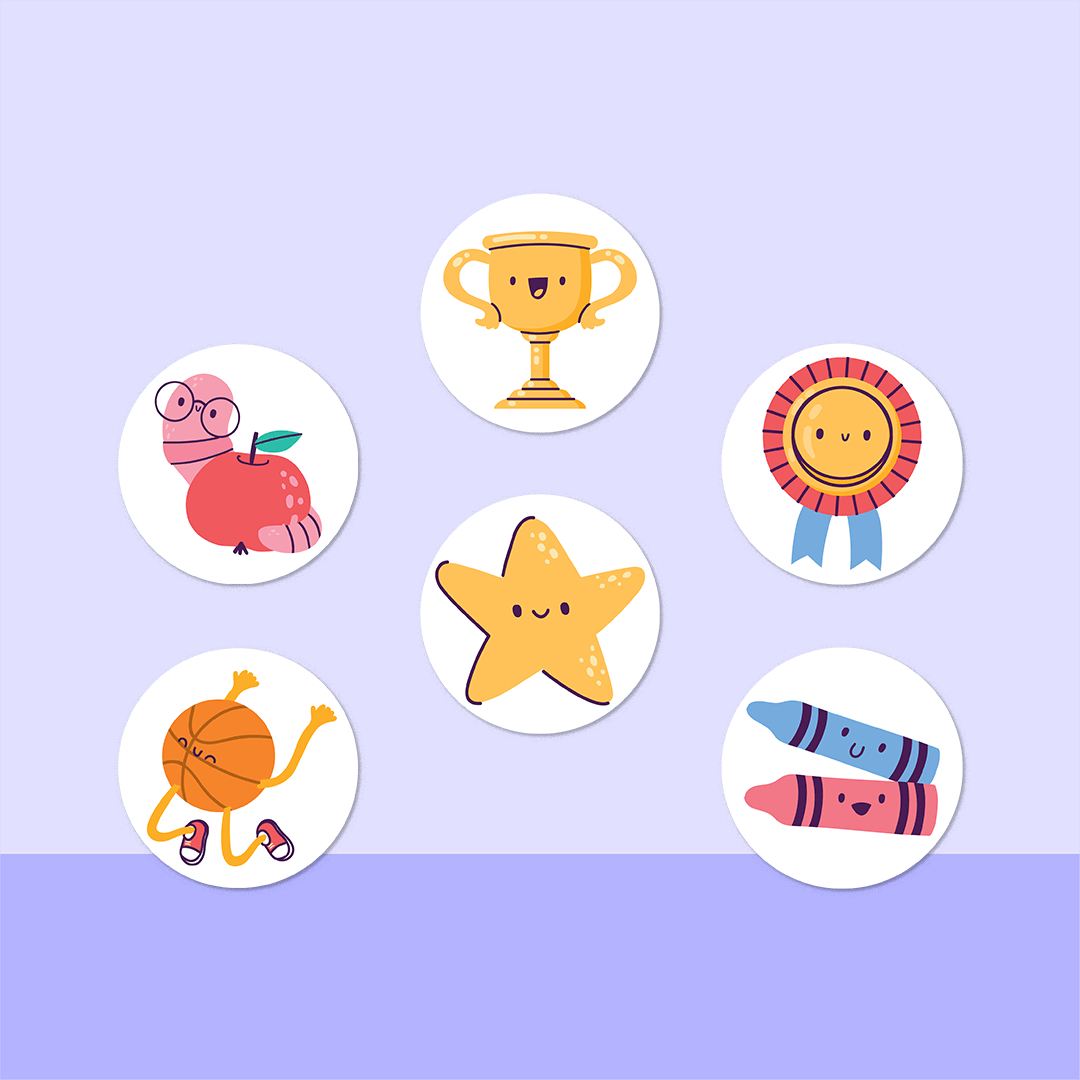School Elements Mini Dot Stickers