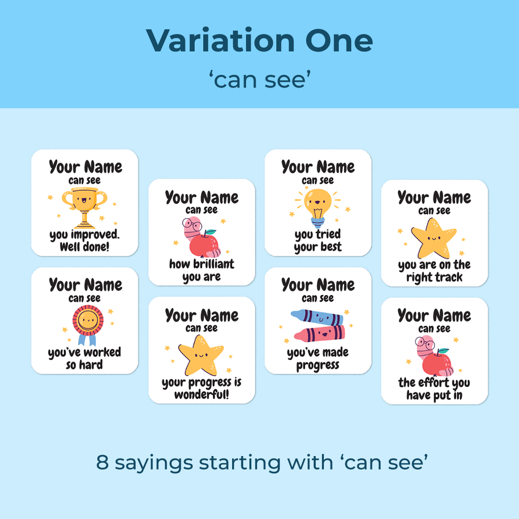 Personalised School Elements Merit Stickers