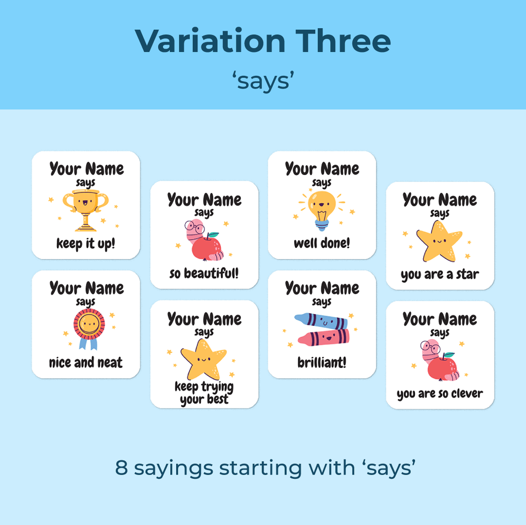Personalised School Elements Merit Stickers