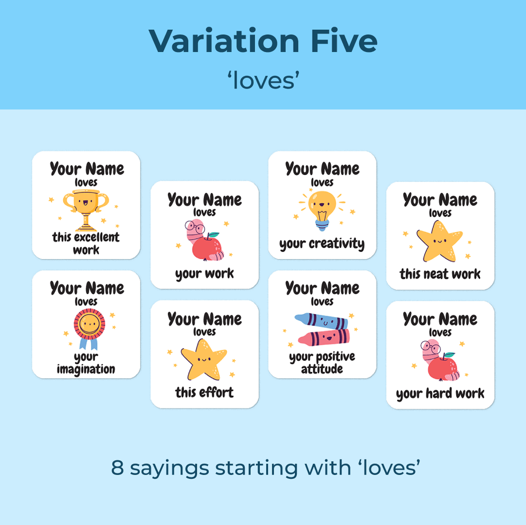 Personalised School Elements Merit Stickers