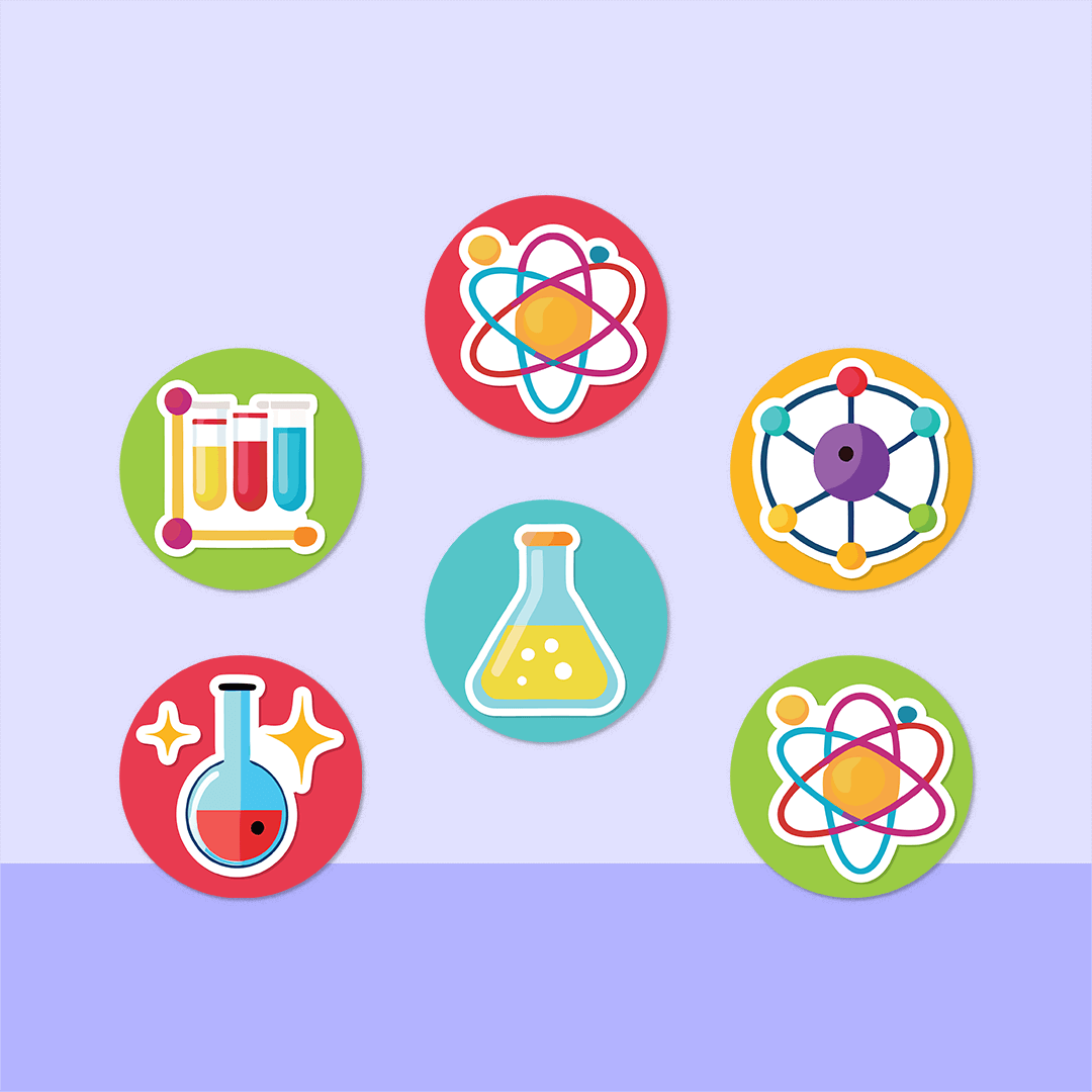 Science Mini Dot Stickers