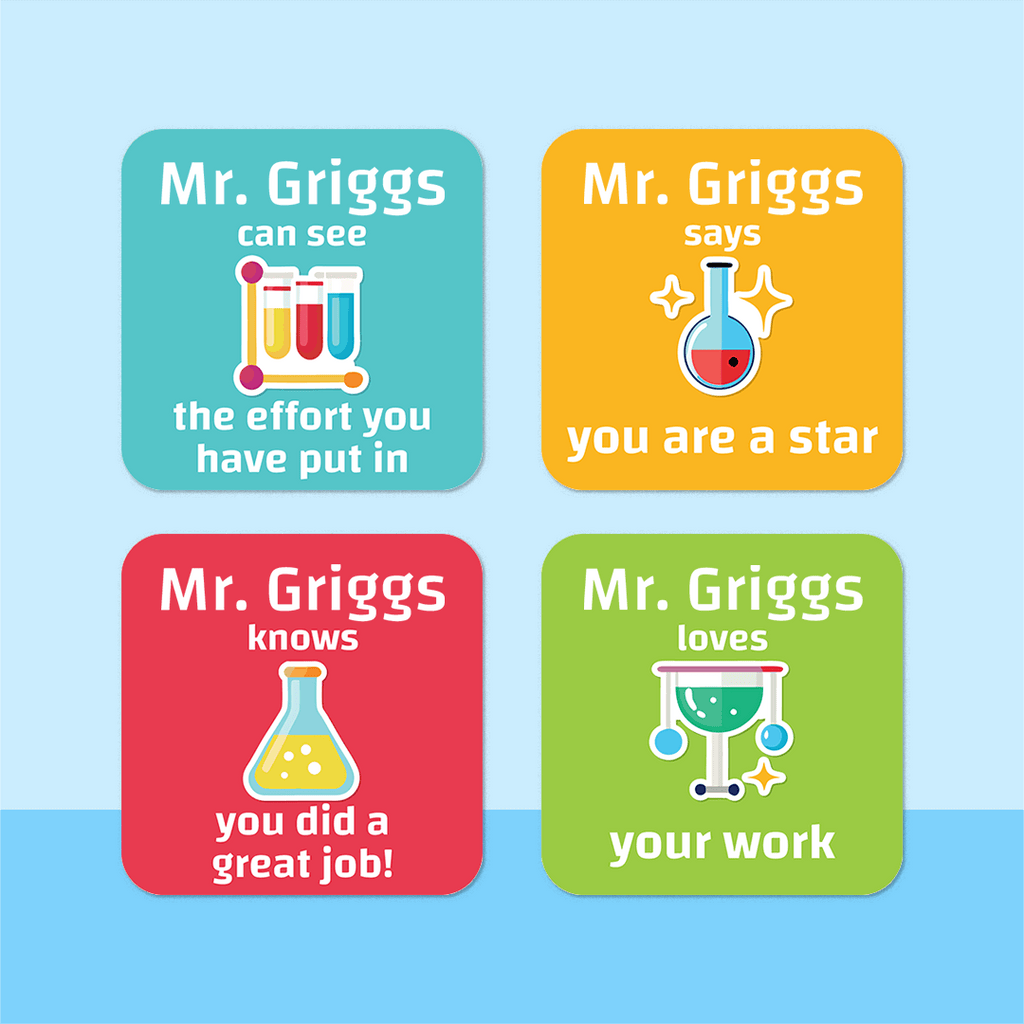 Personalised Science Merit Stickers