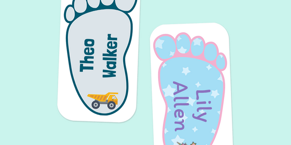Colour Shoe Labels - Designer themes