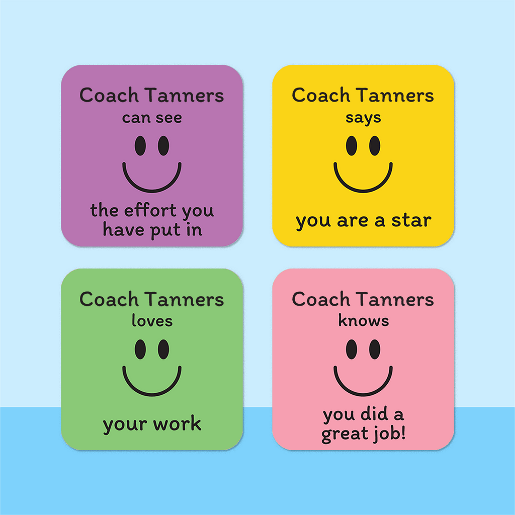 Personalised Smiley Face 1 Merit Stickers