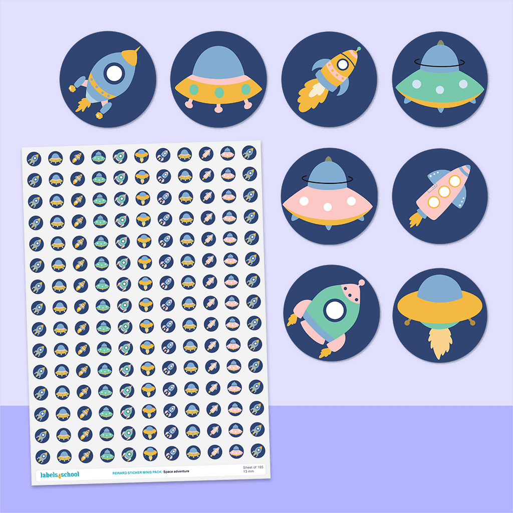 Space Adventure Mini Dot Stickers