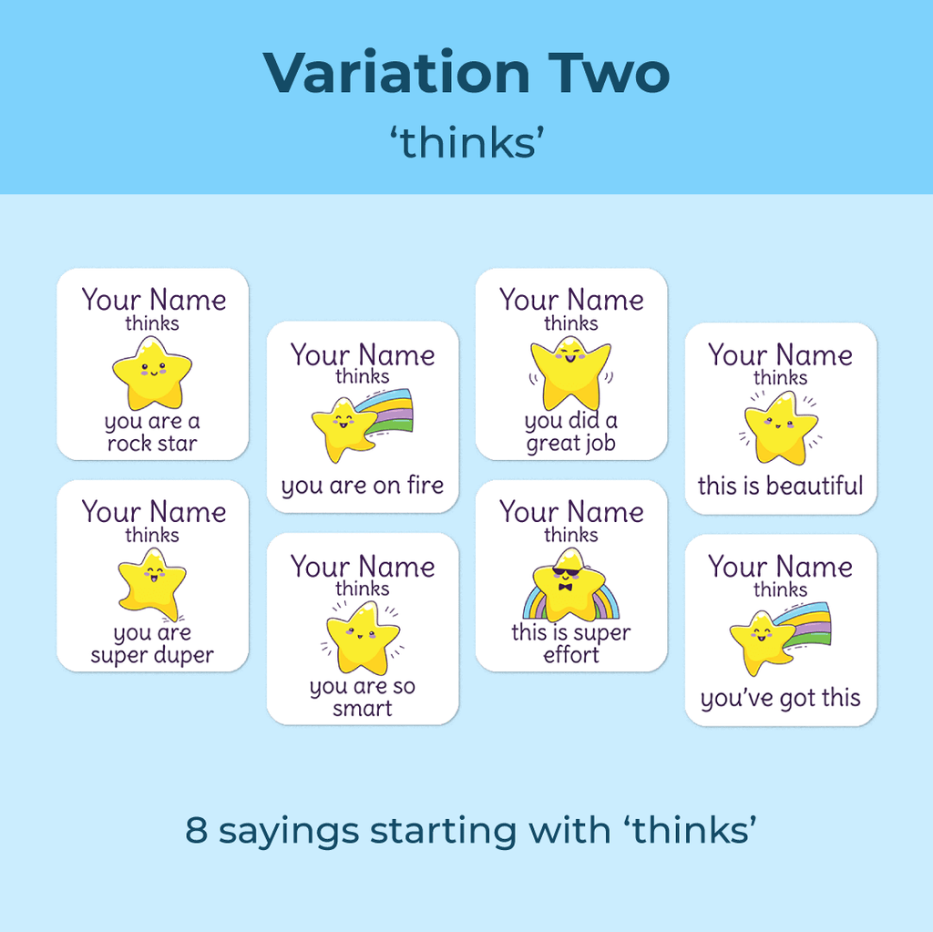 Personalised Stars Merit Stickers