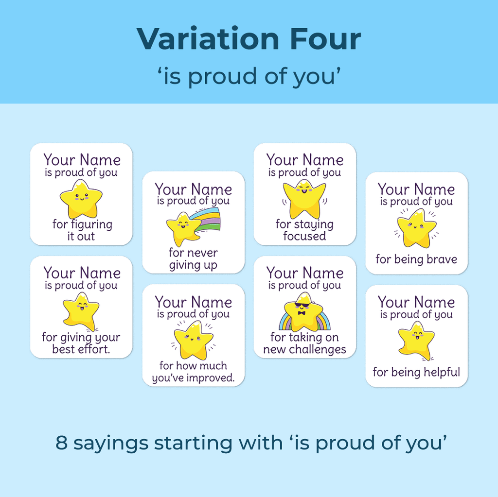 Personalised Stars Merit Stickers