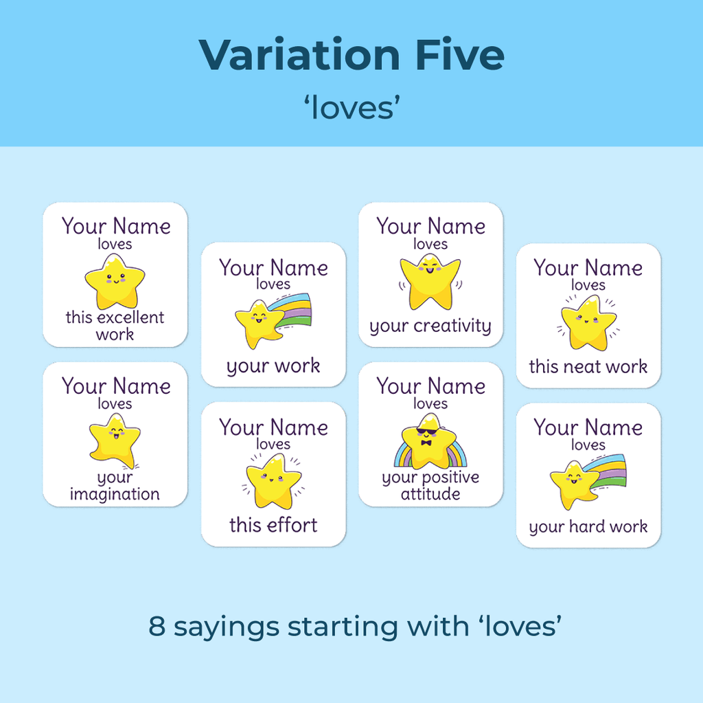 Personalised Stars Merit Stickers